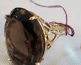14K Smokey Quartz