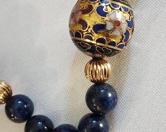 20mm Cloisonne Beads 22k overlay