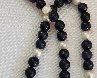 Dyed lapis 25inch necklace