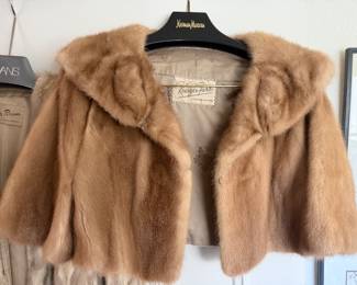 Several fur coats