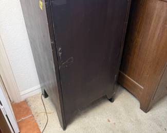 Antique player piano roll cabinet