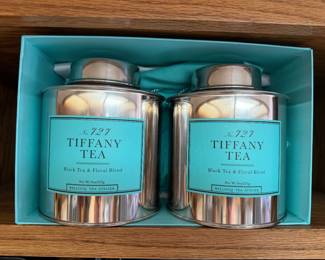 Two containers of Tiffany Company, tea