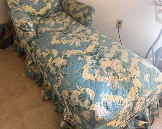 Vintage upholstered fainting sofa