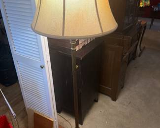 Antique floor lamp with marble base