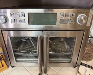 Stainless steel two door convection oven