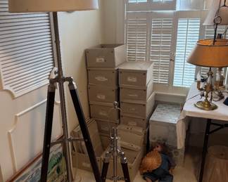Floor and desk matching lamps