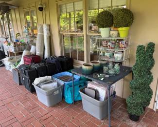 Luggage and planting supplies 