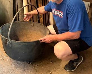 27” cast iron cauldron
