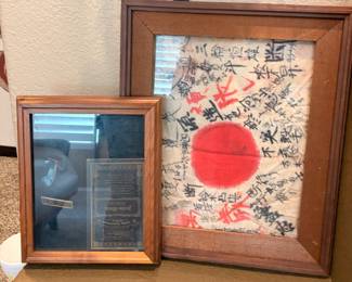 Japanese Yosegaki Hinomaru (Good luck Flag) from WWII 