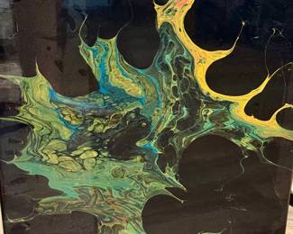 original abstract art by homeowner 