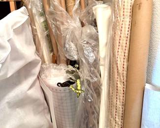 Assorted fabric rolls 