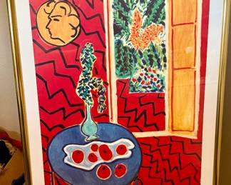 $50      -  Frame print by Henri Matisse " RED INTERIOR" 