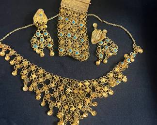 Vintage  Greek jewelry set 