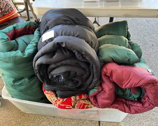 Sleeping bags five and $10 each