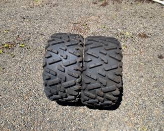 A pair of Maxxis Bigfoot 2.0 tires in almost new condition. They are 27”x 11”-14” $50