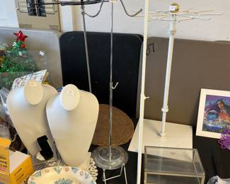 Jewelry stand display rotating $10 each also purse displays $10 each