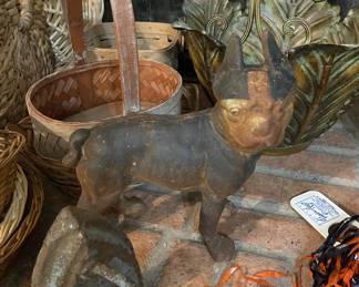 Cast iron dog door stop