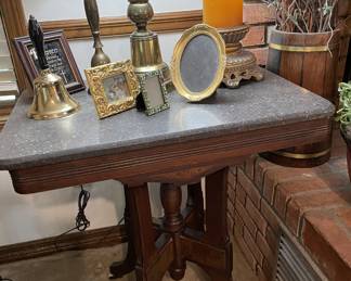 Marble top Eastlake table