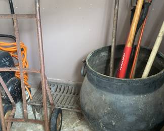Huge metal urn