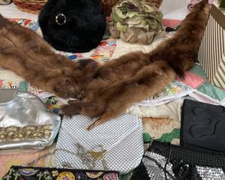 Ladies hats & vintage fur