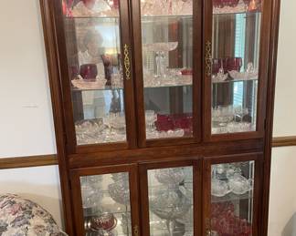 Nice lighted cabinet