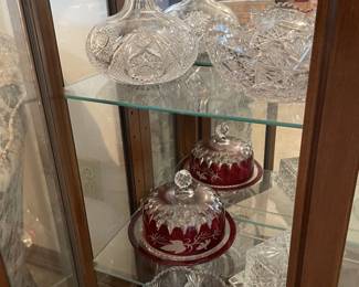 Cut glass & ruby cut to clear 