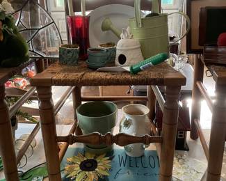 1 of 4 ladder back chairs