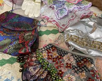 Beaded purses & hankies