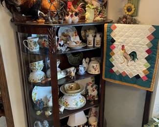 Antique bow front china cabinet