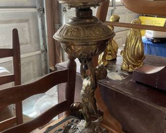 Antique figural lamp