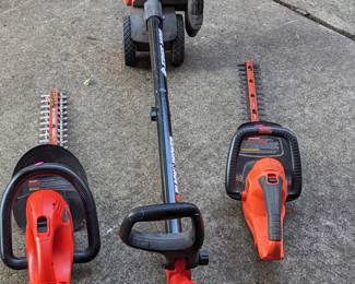 Electric hedge trimmers and edger