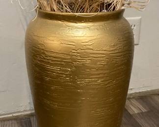 Gold Barked Umbrella Stand/Floor Vase 
