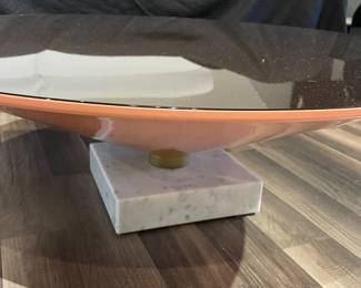 $795.  Flute Coffee Table - Orange 33.5”x 33.5” x 11.4”