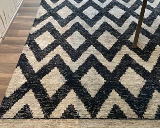 $225 Tonin Casa Giotto Cream and Black Area Rug. 121”x 79”
