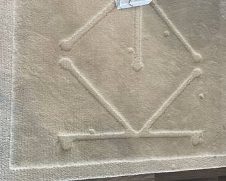 $185. ArtExa Hand Tufted Cream Area Rug 55.5” x 79”