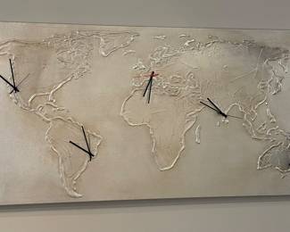 World Clock Wall Art 