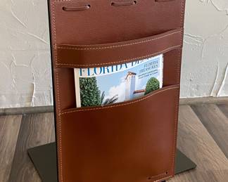 $335. Opus Servetto in Bronze with Cognac Leather. 15.75” x11.75” x 19”