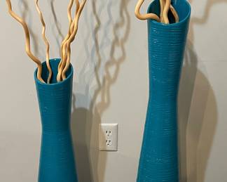 La Berica Turquoise Floor Vase - Small (24.25”) and Large (31”)