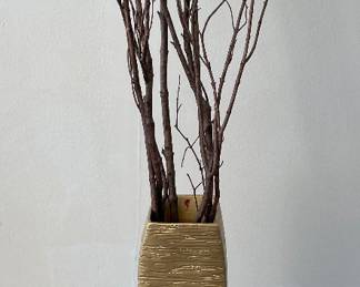 Gold Bark Style Floor Vase