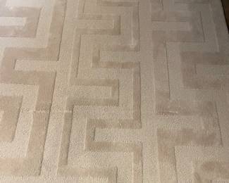 $225. ArtExa Cream Modern Greek Key Area Rug 72” x 94”