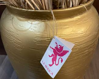 La Berica Gold Barked Umbrella Stand/Floor Vase