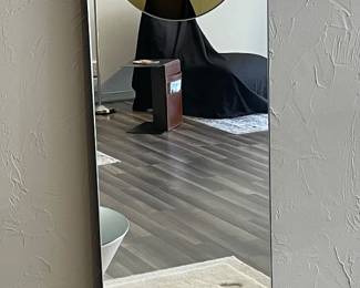 $525. Timeless Wall Mirror Clock. Silver and Gold 63”