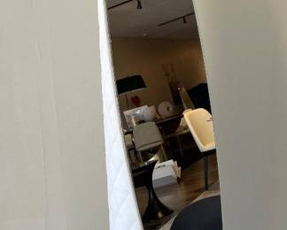 $825. Kolonaky Elite Floor Mirror in Quilted White.  12.2” x 12.2” x 67”