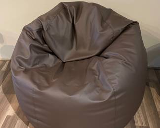$250. Pouff Chair - Brown Eco Leather, approx. 22” High