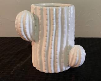 White Cactus Vase 