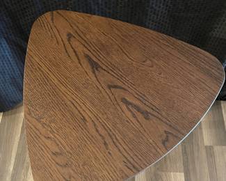 $275. Celine Side Table with Black Matt Base and Walnut Top.  25” H