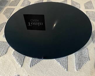 $795 Flute Coffee Table - Blue.  33.5” x 33.5” x 11.4”