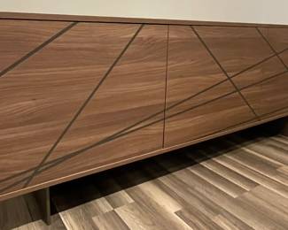 $1,250. Maya Sideboard, 3 Doors, finished in Canaletto Walnut. 84.5” x 19” x 30”