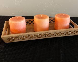 Candle Tray and Candles 
