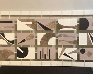 15 Panel Abstract Wall Art, 69” x 33.5”